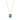 LEAVES MOTIF NECKLACE with blue topaz, white diamonds, and 18K gold.