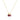 GEOMUSE NECKLACE with garnet stones in 18k gold, elegant and stylish.