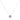 18k gold GEOMUSE NECKLACE with pink sapphires and diamond pendant.