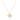Delicate flower necklace in 18K yellow gold with 0.02ct white diamond.