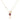Handmade 18k gold necklace with vibrant ruby and diamond, symbolizing love and passion.