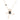 Handmade 18k gold necklace with blue sapphire and black diamond accents.