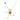 Handmade 18K gold necklace GIANNA with peridot and white diamond.