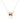Handmade 18k gold necklace featuring two characters with sapphire and ruby, representing wisdom and love.