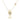18k gold necklace with aquamarine character piece, symbolizing love and tranquility.