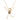 handmade 18k gold necklace with character pendant and sapphire accents
