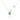 Handmade 18k gold necklace with blue topaz character design symbolizing love.