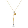 GEOMUSE MOM NECKLACE with tanzanite, diamonds, and 18k gold.