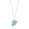 LEAF NECKLACE with tsavorite and 18K rose gold detailing.