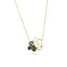 LUMINUS WINGS necklace with spinel stones on a butterfly charm in 18k gold.