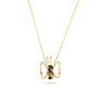LUMINUS WINGS NECKLACE featuring delicate brown tourmaline butterfly design in 18k gold.
