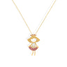 Gold Princess Jewelry Chacter necklace with enamel and sapphire accents, crafted in 18k gold.