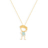 Gold jewelry charm for boys with enamel design and 18k gold, 3.95g.
