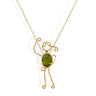 Handmade 18k gold necklace with 1.25ct peridot, symbolizing renewal and growth.